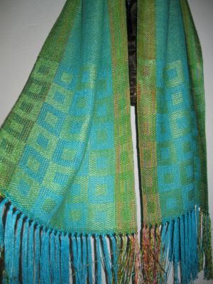 Handwoven Hand Dyed Silk Shawl