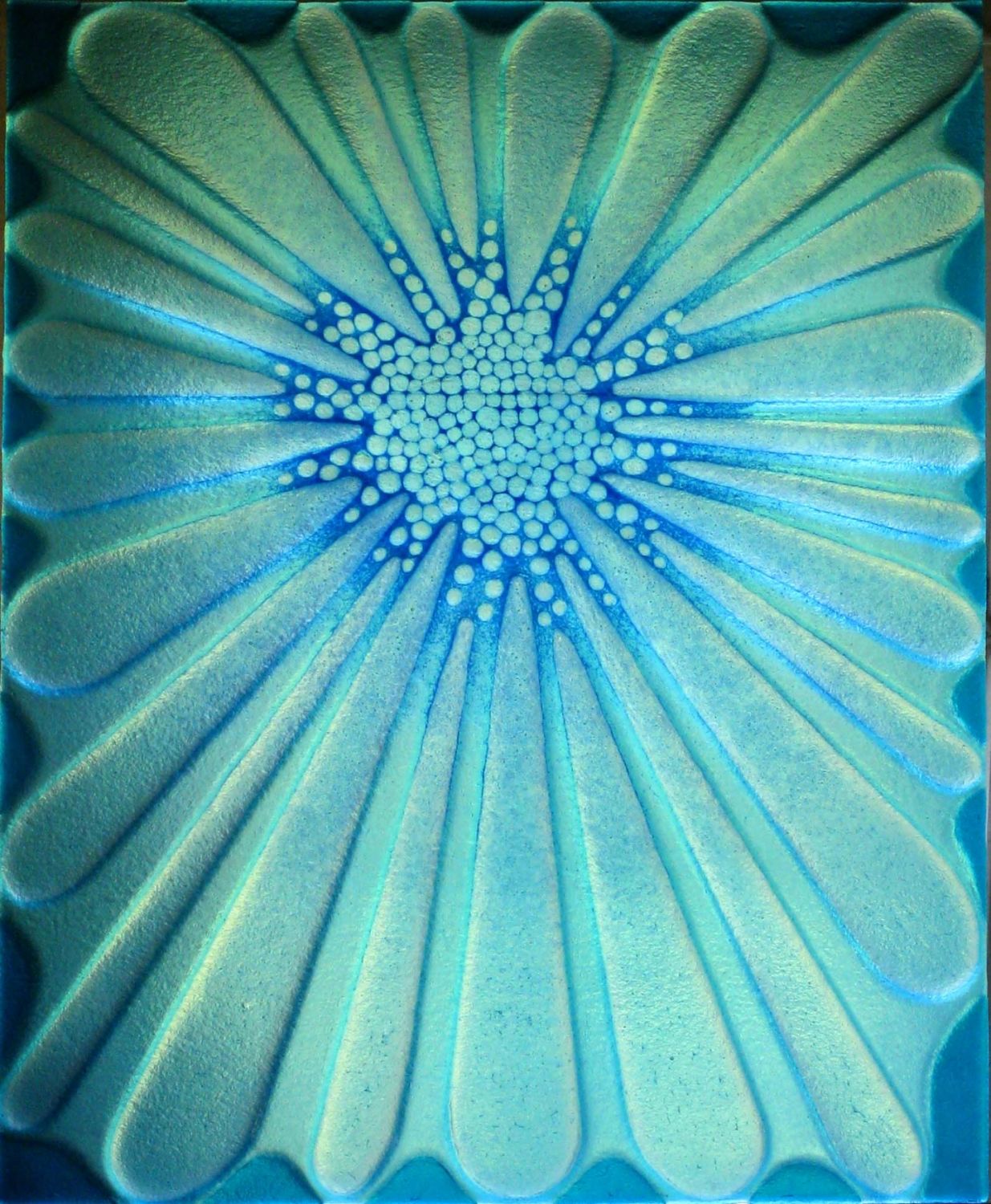 'Blue Flower' door panel